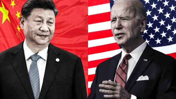 왼쪽은 시진핑 중국 국가 주석, 오른쪽은 조 바이든 미국 대통령 자료사진
