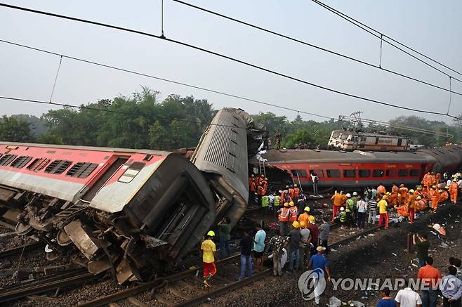 인도 열차 참사 [AFP 연합뉴스 자료사진. 재판매 및 DB 금지]