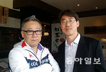 일본 최초로 유품정리 회사를 설립한 요시다 다이치 일본 ‘키퍼스’ 대표와 함께. 두 사람은 의형제를 맺은 사이다.   키퍼스코리아 제공