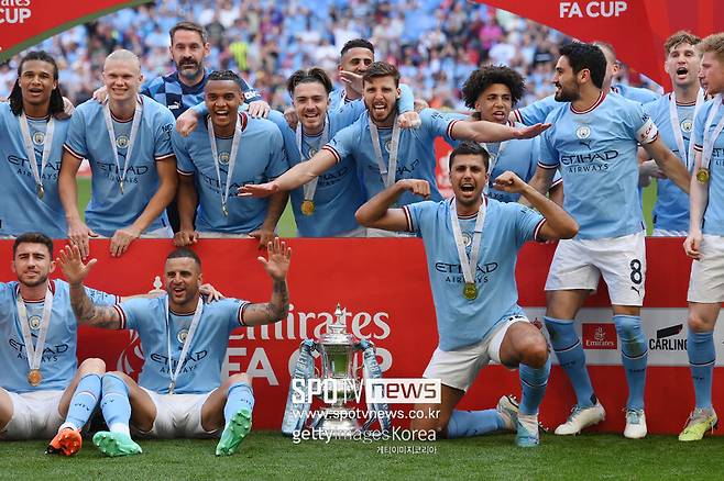 ▲ 3일 웸블리 스타디움에서 열린 FA컵 결승에서 맨시티가 맨유를 2-1로 제압하고 우승을 차지했다