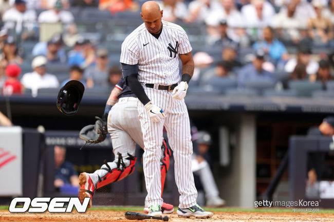 [사진] 뉴욕 양키스에서의 애런 힉스. ⓒGettyimages(무단전재 및 재배포 금지)