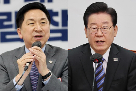 (왼쪽부터) 김기현 국민의힘·이재명 더불어민주당 대표. 사진=연합뉴스
