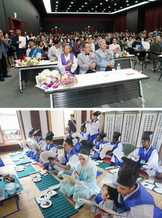 ▲호남한문학원에서 오지호 화백과 인연을 맺은 조상열 대표는 한문학에 남다른 조예가 있는데 이 역시 전통문화를 살리고 부흥하는 정신적 자산이다.