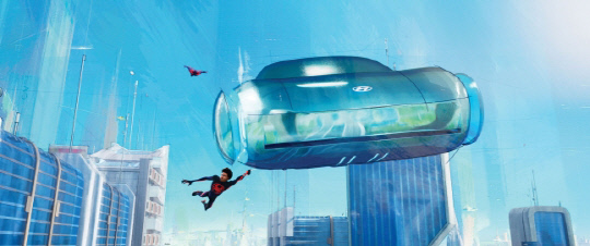 '스파이더맨 어크로스 더 유니버스'에 등장하는 아이오닉6 사진=현대차