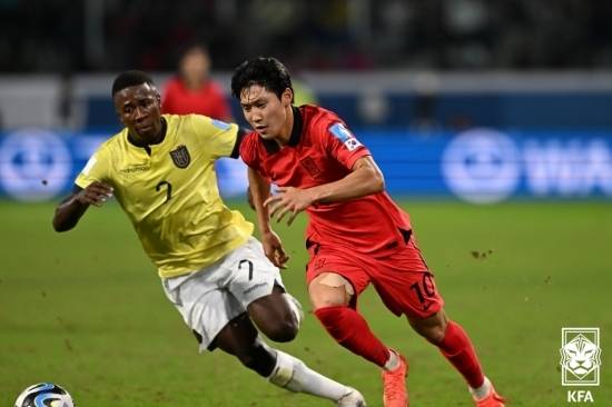 한국 U-20의 ‘판타지스타’ 배준호는 이탈리아 사냥에 성공할 수 있을까. 사진=대한축구협회 제공