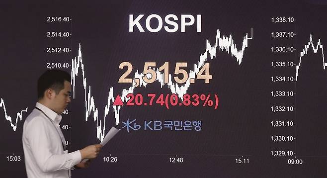 국내 OECD 경기선행지수와 코스피 지수는 같은 방향으로 움직였다.[사진=연합뉴스]