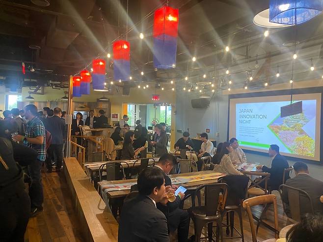 한국 바이오 혁신의 밤 (보스턴=연합뉴스) 미국 보스턴 케임브리지 이노베이션 센터(CIC)에서 6일(현지시간) 한국 바이오 혁신의 밤이 열리고 있다. 2023.6.6 [공동취재단]