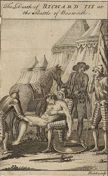 리처드 3세가 최후를 맞은 보스워스 전투를 묘사한 그림. 토마스 패넌트가 18세기에 그린 작품으로 추정된다.