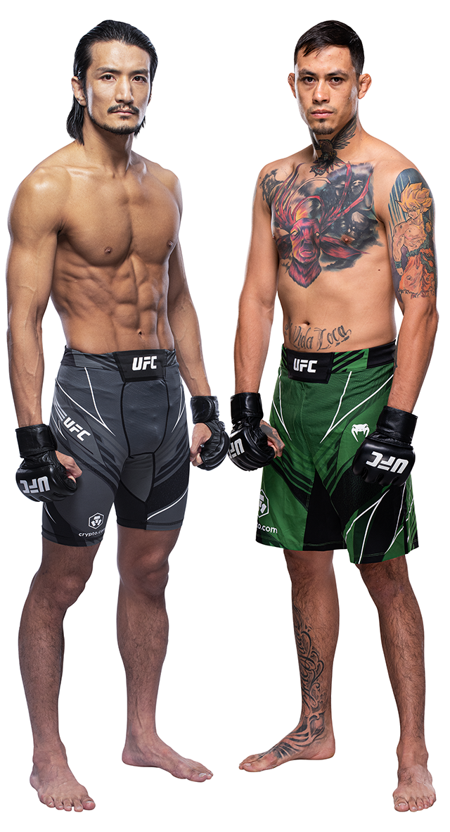 강경호(왼쪽), 크리스티안 키뇨네스. 사진=UFC 프로필