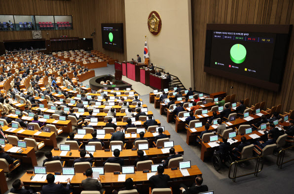 지난달 25일 서울 여의도 국회에서 열린 제406회 국회(임시회) 제1차 본회의 모습.(사진=이데일리 노진환 기자)