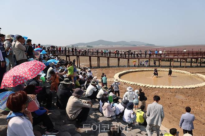 황토갯벌씨름대항전.[사진=무안군]