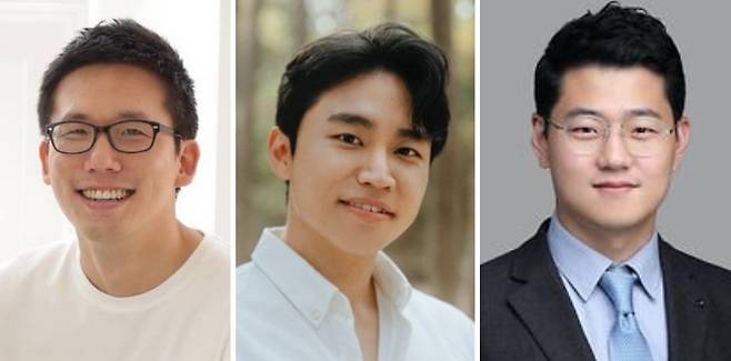 구글이 선정하는 올해 구글 리서치 학술상 수상자에 한국인 교수 3명이 선정됐다. 왼쪽부터 카이스트(KAIST) 전기·전자공학부 유민수 교수와 김재철AI대학원 김범준 교수, 연세대학교 전기전자공학과 한준 교수/카이스트 등 제공