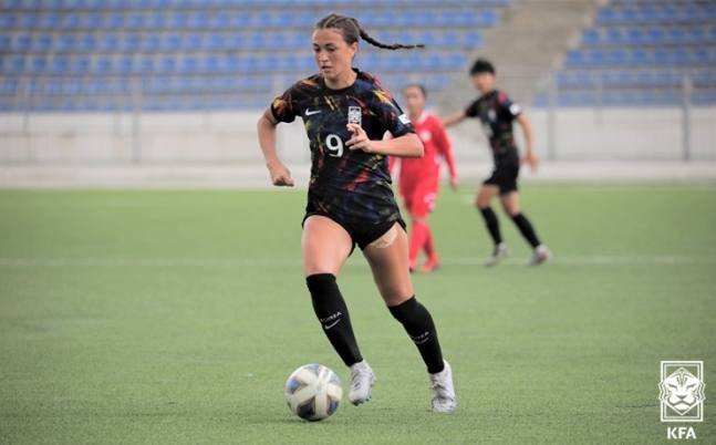 월드컵 소집 최종 명단에 이름을 올린 혼혈 선수 케이시 유진 페어. 대한축구협회(KFA)