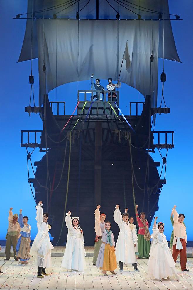 국립창극단 창극 '베니스의 상인들' 언론 시연회. /뉴시스