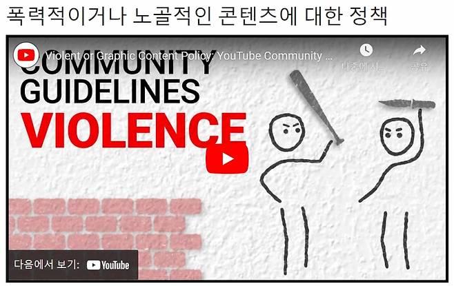 /사진=유튜브 커뮤니티 가이드라인