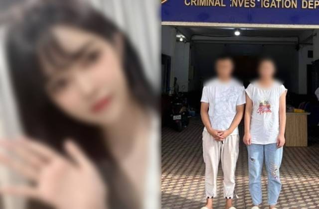 캄보디아에서 숨진 채 발견된 BJ아영. 오른쪽 사진은 체포된 병원 운영 30대 중국인 부부. BJ아영 인스타그램·현지 매체 라스메이 캄푸치아 보도 캡처