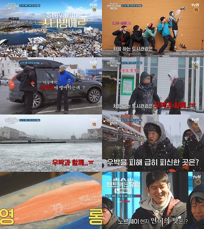 ▲ tvN 예능 프로그램 '텐트 밖은 유럽 - 노르웨이 편'. 제공| tvN