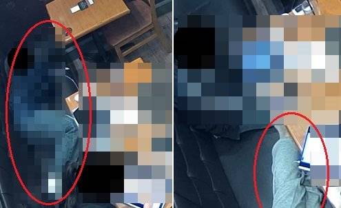 여학생 2명이 번갈아 가면서 의자에서 자는 모습. 아프니까 사장이다