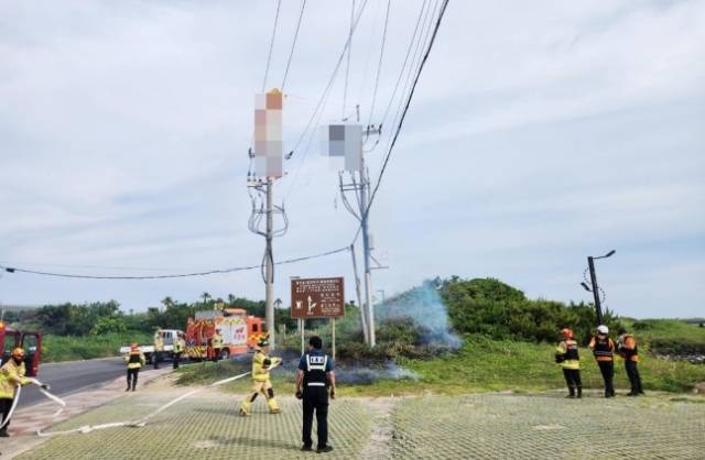 패러글라이딩 60대 고압 전선 걸려 사망. 제주동부소방서 제공