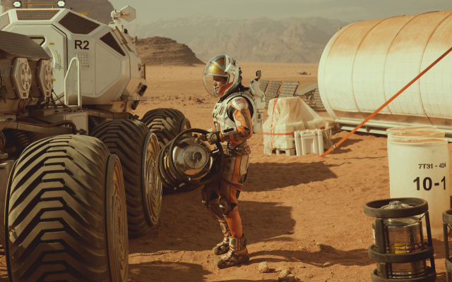 화성에서의 생존기를 다룬 영화 ‘마션’의 한 장면.