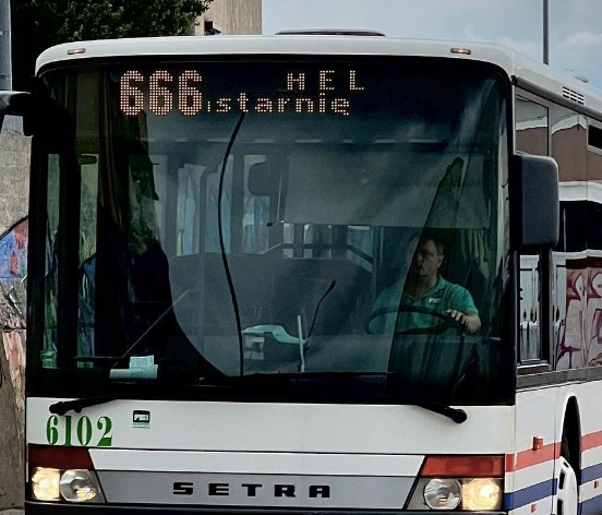 폴란드의 666번 버스/사진= SNS 캡처