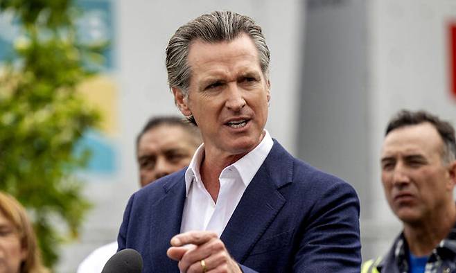 개빈 뉴섬 캘리포니아 주지사. AP연합뉴스