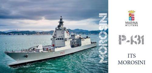 이탈리아 해군 프란체스코 모로시니(P431)호 [이탈리아 해군 트위터 캡처. 재판매 및 DB 금지]