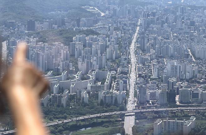 강남구 대치동 일대 아파트 단지 모습. [연합]