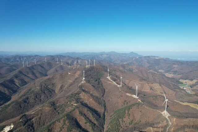 태백 가덕산 풍력발전단지 모습. 태백가덕산풍력발전 제공