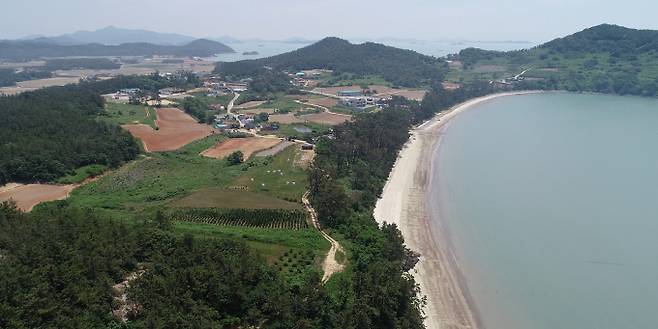 신안 분계해수욕장 공공공지 전경/ 신안군