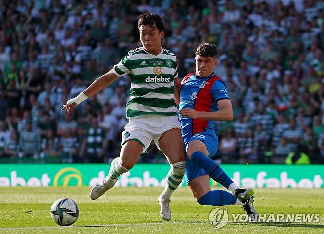 셀틱에서 뛰는 오현규 [로이터=연합뉴스 자료사진. 재판매 및 DB금지]