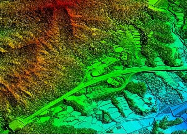 국토교통부, 디지털트윈 기술로 AI 홍수예보 (서울=연합뉴스) 국토교통부가 디지털트윈 기술을 연계한 인공지능(AI) 홍수예보 시범사업을 위해 환경부에 3차원 공간정보를 제공, 예측모형 고도화에 협조한다고 10일 밝혔다. 사진은 AI 홍수예보에 쓰이는 수치표고모형. 2022.10.10 [국토교통부 제공. 재판매 및 DB 금지] photo@yna.co.kr