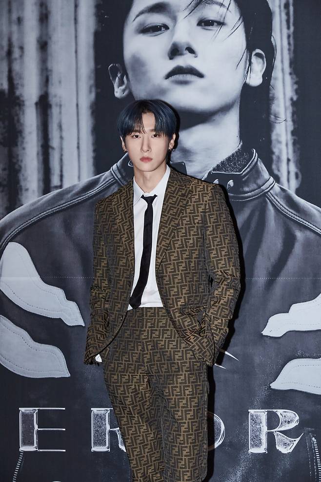 Singer-songwriter I.M, also a member of Monsta X, holds a press conference about his new album, "Overdrive," in Seoul on Friday. (Sony Music Entertainment Korea)