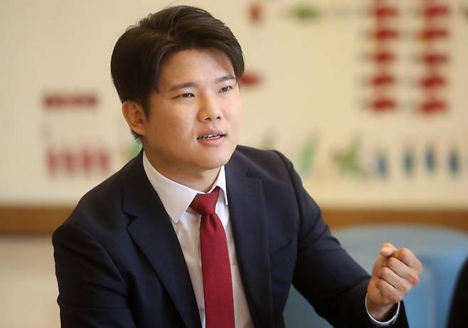 김근태 국민의힘 상근부대변인이 국회에서 데일리안과 인터뷰하고 있다. ⓒ데일리안 박항구 기자