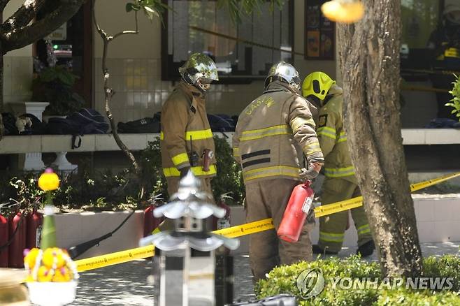 소화기 폭발 사고 발생 학교 [AP 연합뉴스 자료사진. 재판매 및 DB 금지]