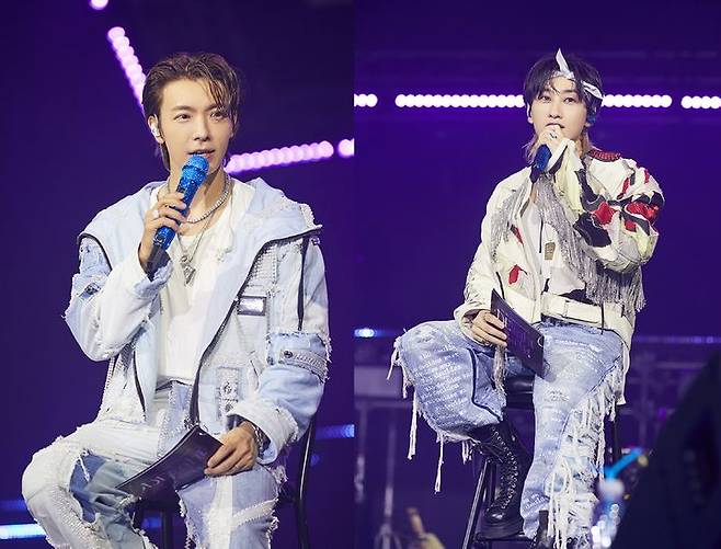 [서울=뉴시스] 슈퍼주니어-D&E 팬콘서트 투어 '딜라이트 파티' 서울 공연 현장 2023.06.26. (사진= SM엔터테인먼트 제공) photo@newsis.com *재판매 및 DB 금지