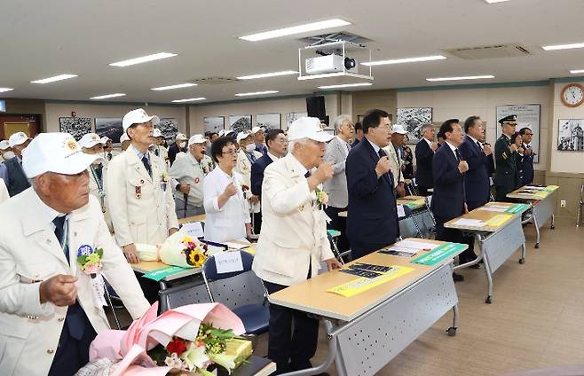 경주시가 보훈회관에서 6·25전쟁 제73주년 행사를 개최하고 있다. 경주시 제공