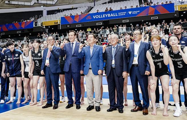 [수원=뉴시스] 2023 수원 발리볼네이션스리그 개막전. (사진=수원시 제공) 2023.06.28. photo@newsis.com *재판매 및 DB 금지