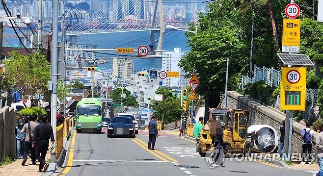 초등학생 숨진 부산 등굣길 사고 현장 자료사진 [촬영 차근호]