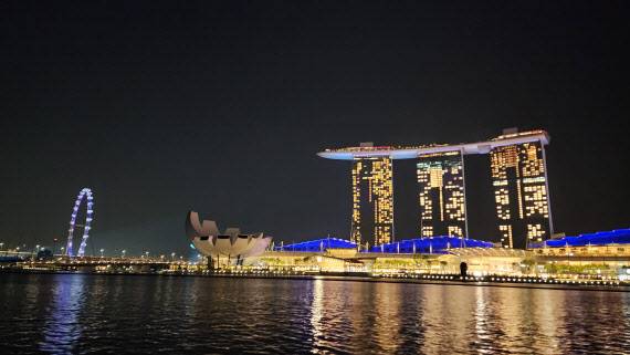 싱가포르의 대표적인 카지노포함 복합리조트인 ‘마리나 베이 샌즈’(사진=강경록 기자)