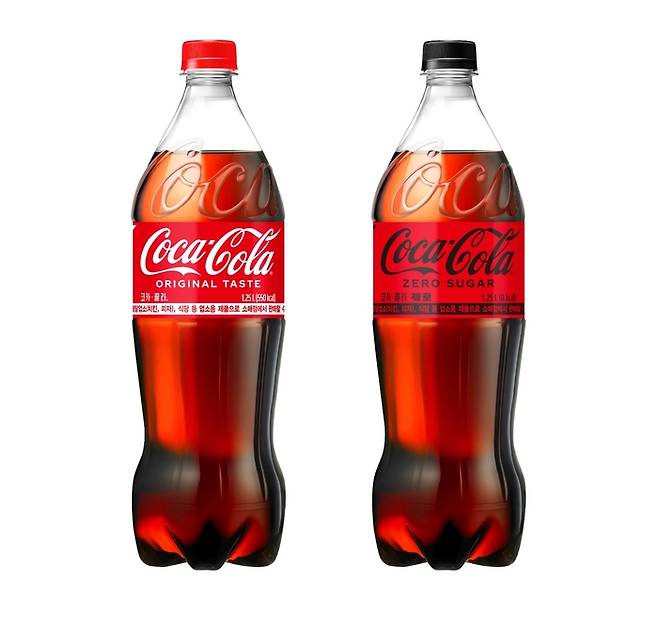 코카콜라 재생 보틀이 적용된 1.25ℓ 제품
