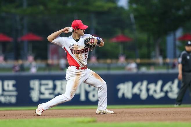 KIA 김도영이 6월 29일 경기에서 훌륭한 수비를 선보였다. (사진 = KIA 타이거즈)