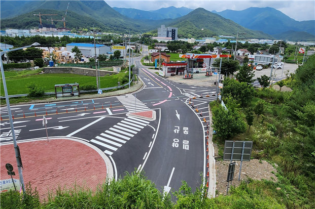 울주군 상북 양등교차로 개선공사 후 모습./제공=부산지방국토관리청 김해국토관리사무소