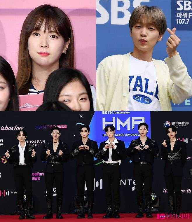 이해인(위부터 차례로), 정세운, 위아이. / 사진=텐아시아DB