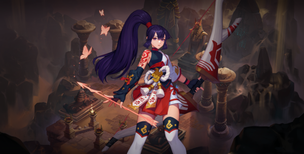 - 활과 식신술을 다루는 여중생 무녀 린