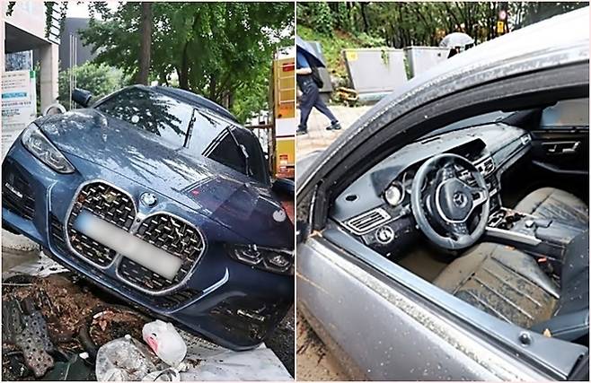 지난해 여름 침수된 수입차 [사진출처=연합뉴스]