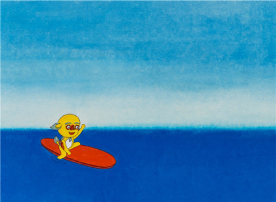 Surfing | 130×50cm | 순지에 수간분채 | 2023