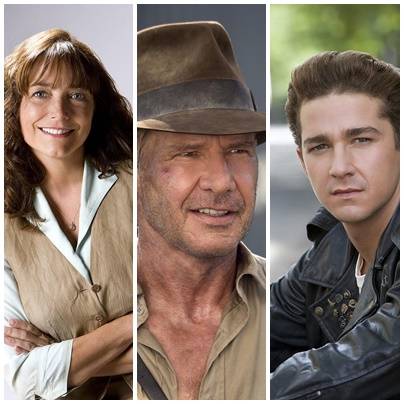 4편에서 마침내 이뤄진 인디아나 존스의 가족들.  아내 메리언(왼쪽)은 1편과 4편, 5편에 등장한다. 아들(오른쪽)은 4편에 주연으로 출연하지만 5편에서는 전쟁에서 전사했다는 설정이다. (사진제공=월트디즈니컴퍼니코리아)