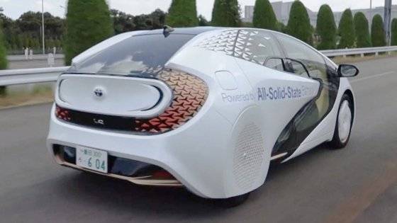 도요타의 전고체 배터리 탑재 전기차 시범 모델. [사진 도요타]