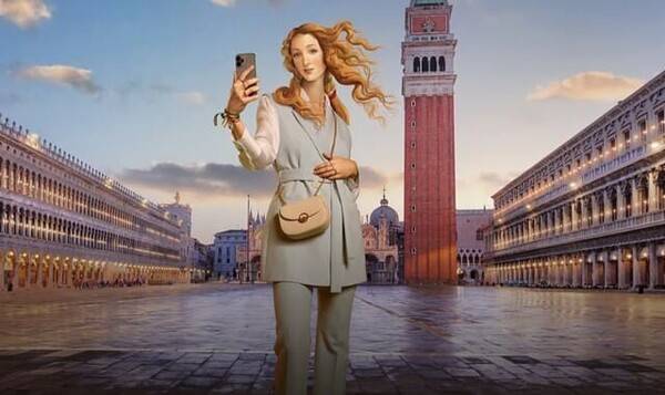 AI 기술을 활용해 재구성한 비너스가 이탈리아 관광지를 찾은 모습 / 온라인 커뮤니티